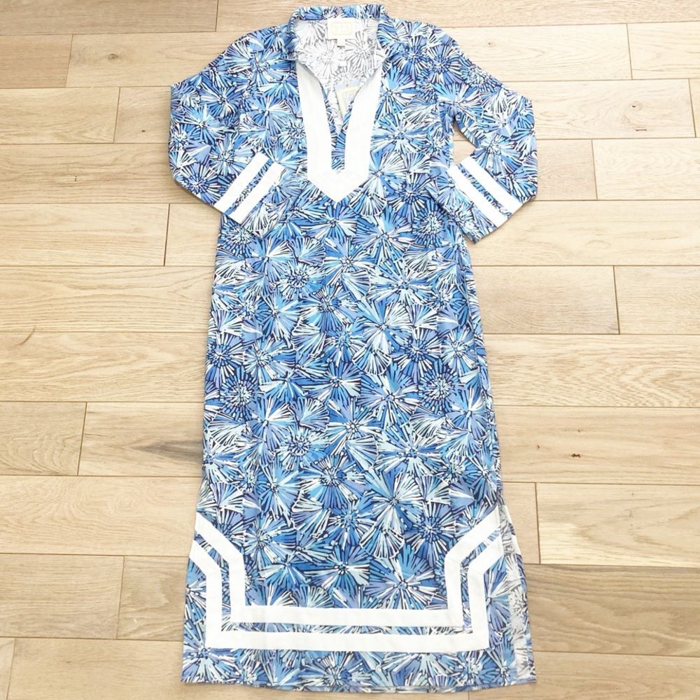 Sail to Sable Blue and White Maxi Dress